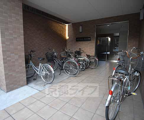 Other common areas. Parked before the entrance.