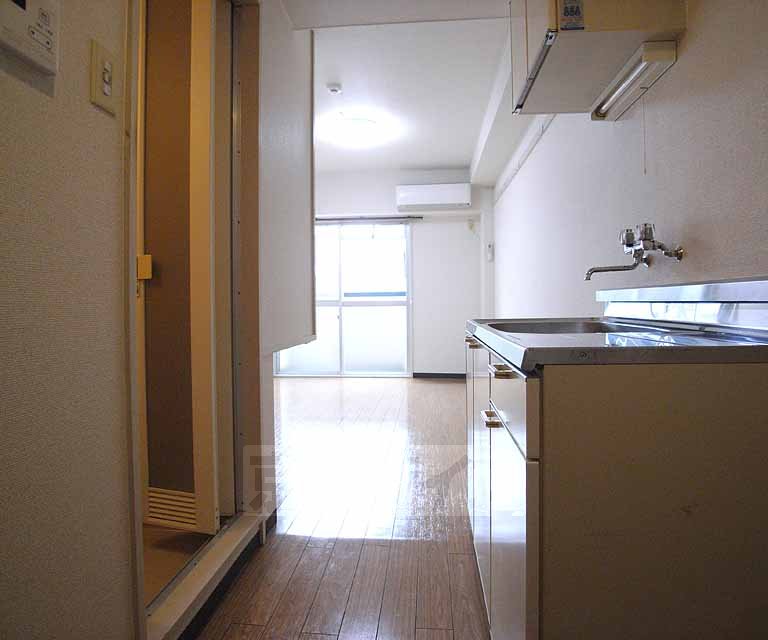 Living and room. Is a point of view from the front door.