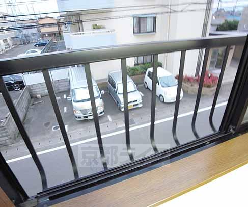 Balcony. There is also a flower box.