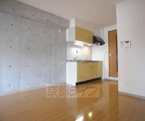 Living and room. Stylish living of concrete driving range.