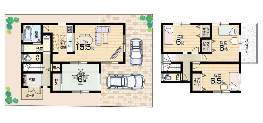 Floor plan. (No. 4 locations), Price 27,800,000 yen, 4LDK, Land area 111.95 sq m , Building area 95.17 sq m