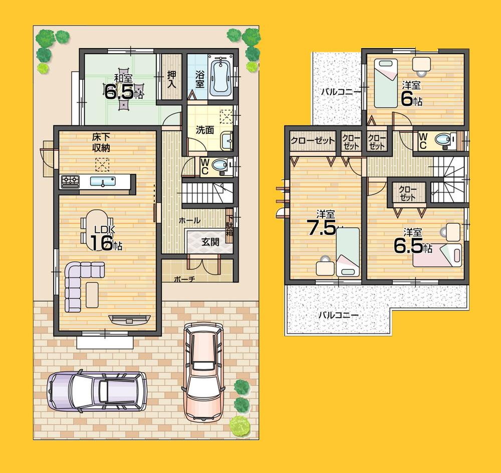 Floor plan. (No. 7 locations), Price 28.8 million yen, 4LDK, Land area 113.31 sq m , Building area 98.53 sq m