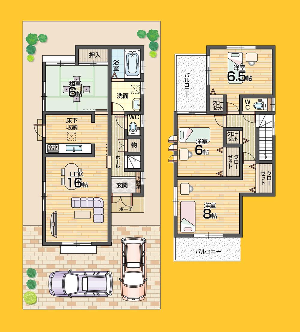 Floor plan. (No. 9 locations), Price 28.8 million yen, 4LDK, Land area 108.84 sq m , Building area 99.36 sq m