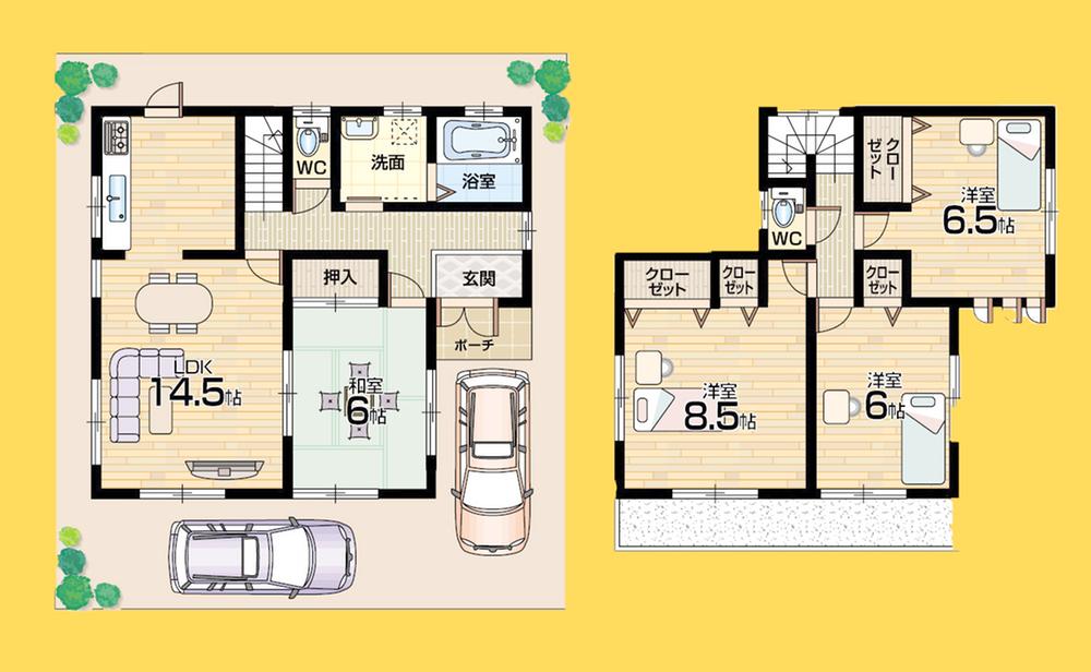 Floor plan. 768m until Bandai Hazukashi shop