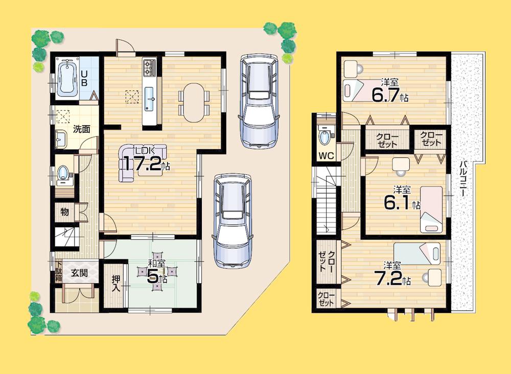 Floor plan. 768m until Bandai Hazukashi shop