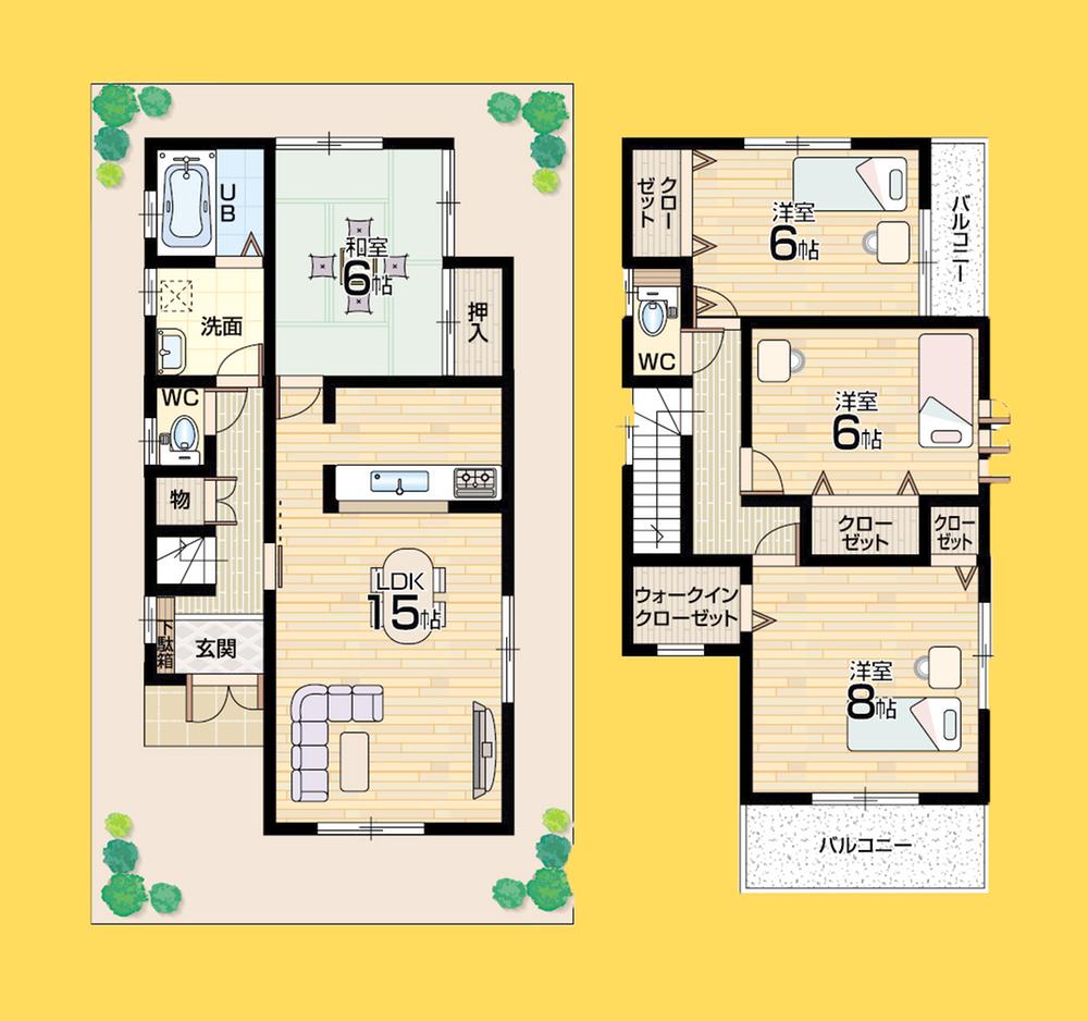 Floor plan. 768m until Bandai Hazukashi shop