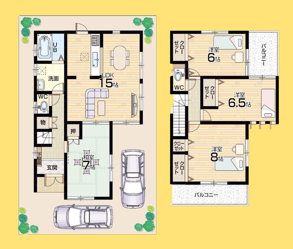 Floor plan. 768m until Bandai Hazukashi shop