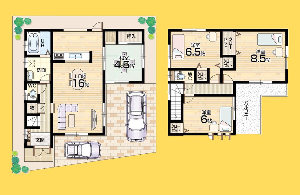 Floor plan. 768m until Bandai Hazukashi shop