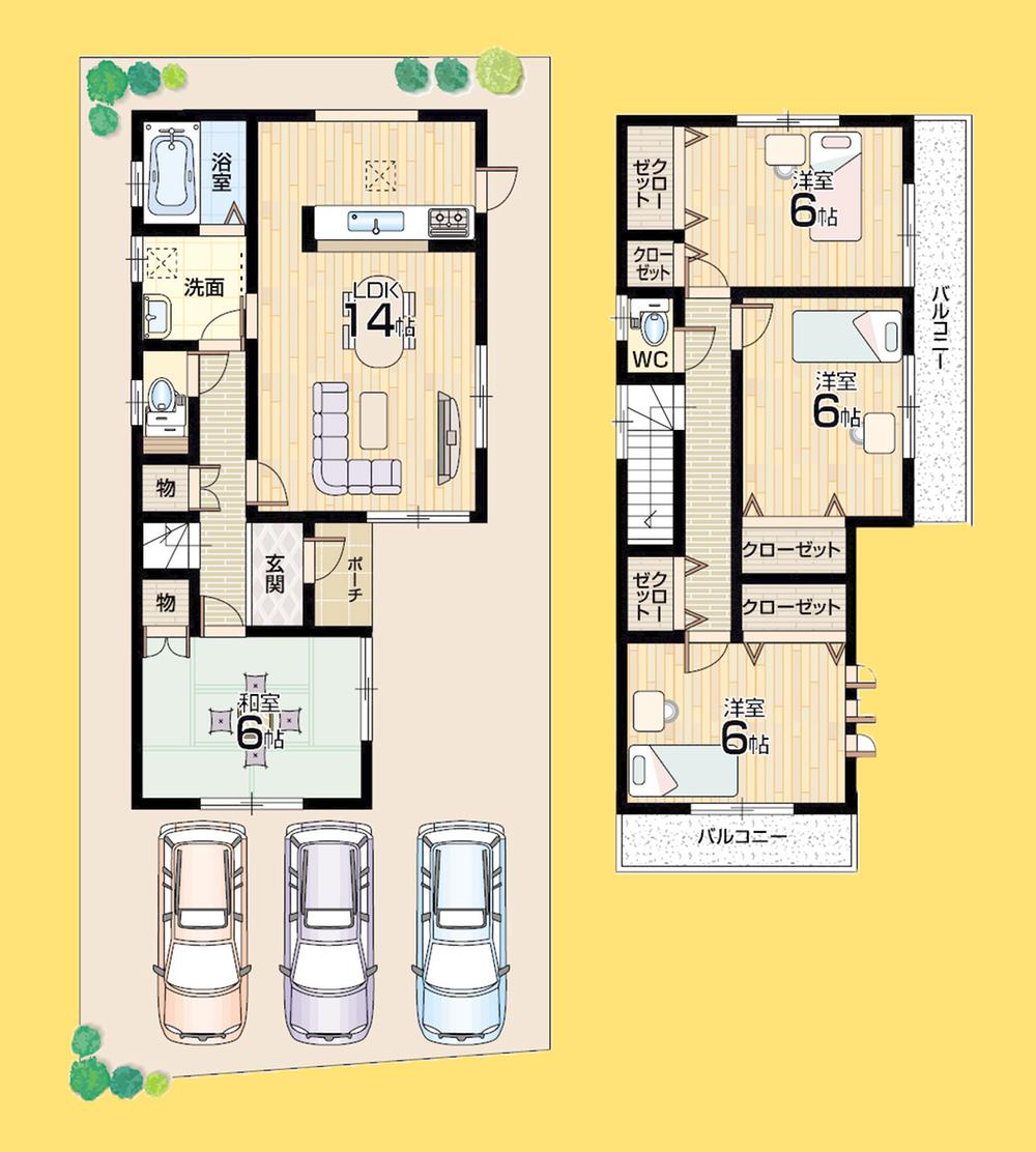 Floor plan. 768m until Bandai Hazukashi shop