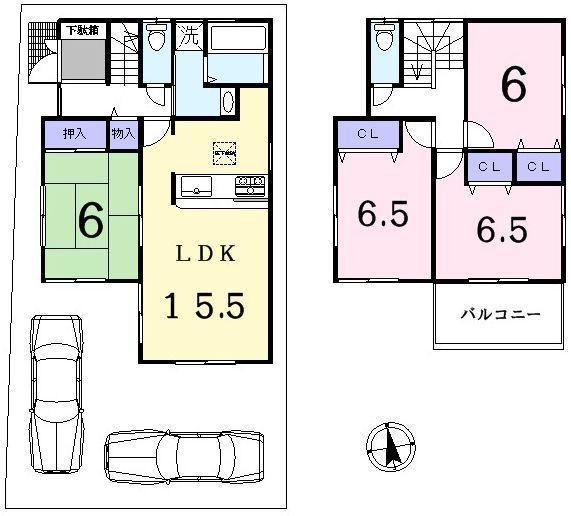 Floor plan. 27,800,000 yen, 4LDK, Land area 111.95 sq m , Building area 95.17 sq m