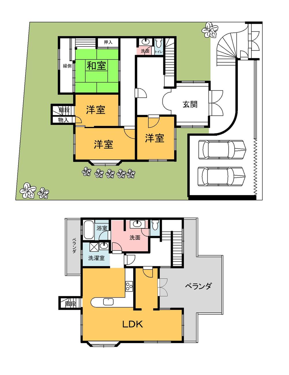 Floor plan. 49,800,000 yen, 4LDK, Land area 430 sq m , Building area 220.78 sq m