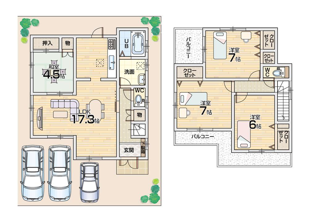 Floor plan. 28.8 million yen, 4LDK, Land area 110.08 sq m , Building area 98.54 sq m