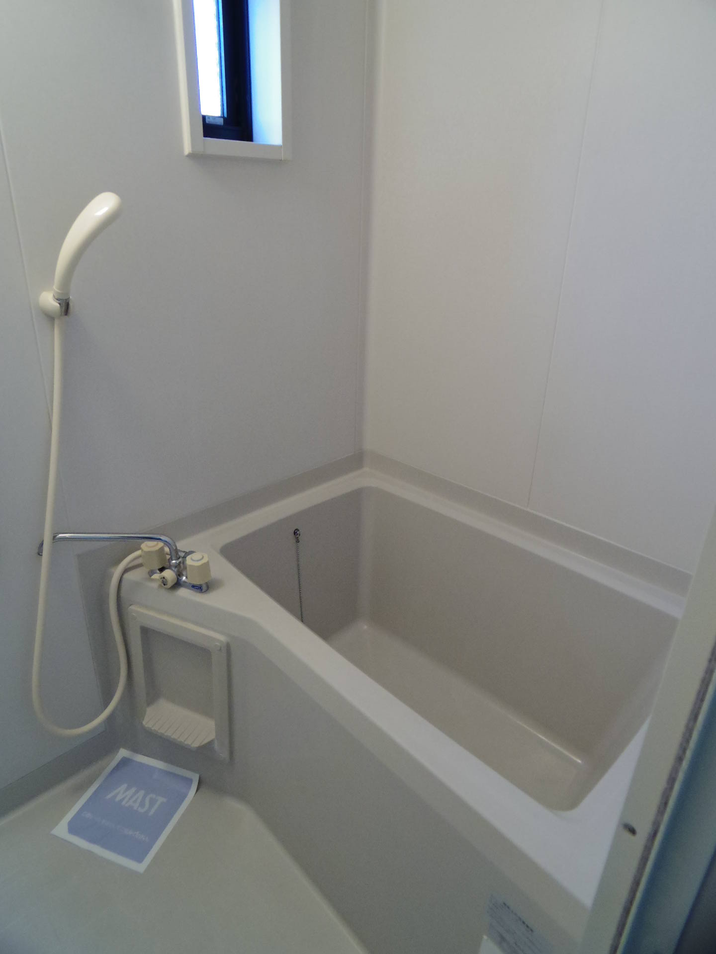 Bath. Window with bus