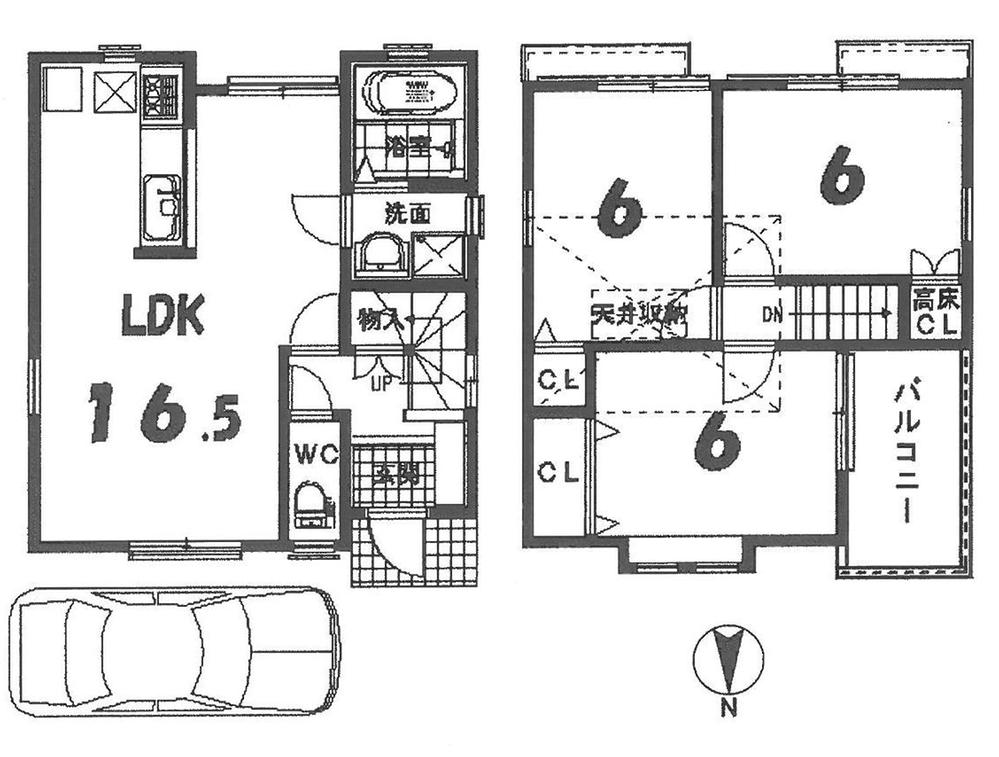 Floor plan. 30,800,000 yen, 3LDK, Land area 73.05 sq m , Building area 75.53 sq m