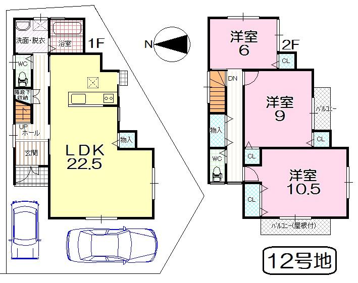 Floor plan. 23.6 million yen, 3LDK, Land area 107.13 sq m , Building area 111.78 sq m