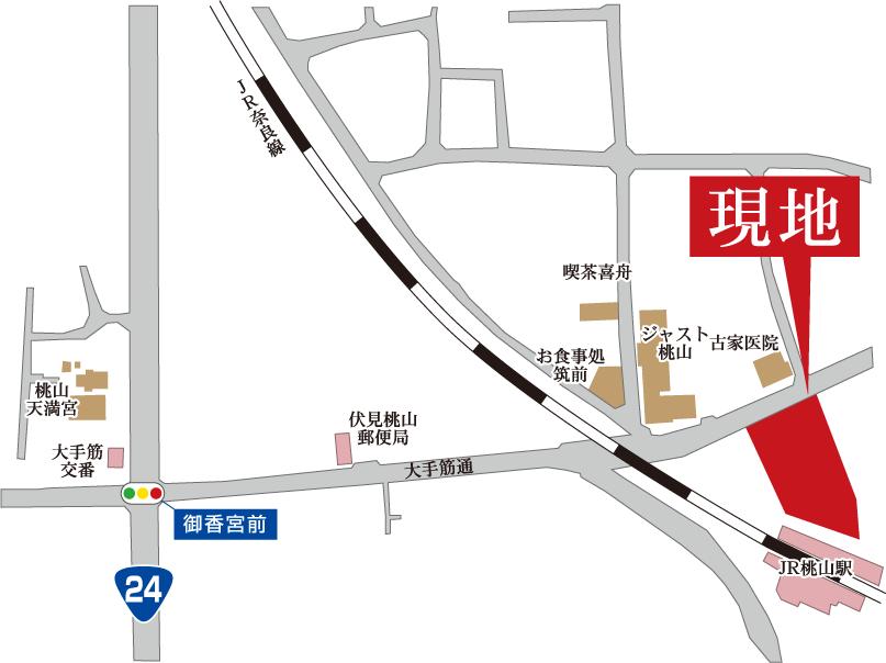 Local guide map.  [Detailed map]  Fushimimomoyama ・ Nabeshima project