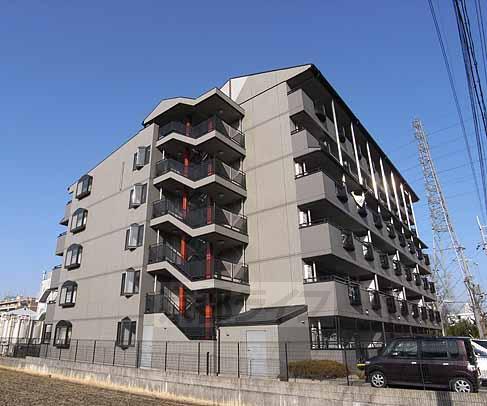 Building appearance. Stylish apartment of gray.