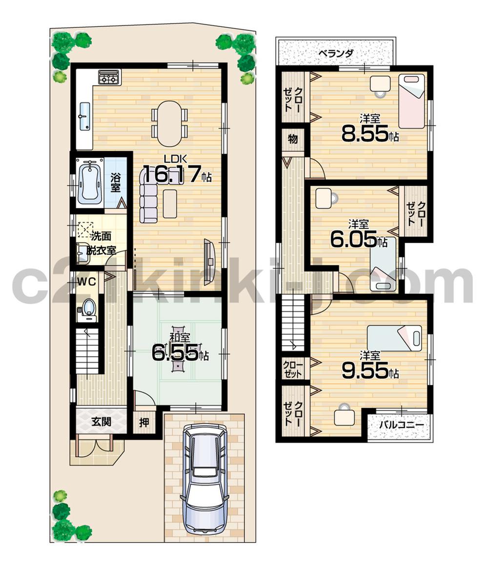 Floor plan. 23,300,000 yen, 4LDK, Land area 100.03 sq m , Building area 105.84 sq m land 30 square meters 4LDK Breadth of each room room