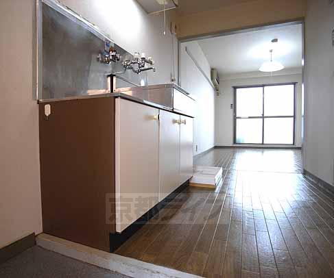 Living and room. Kitchen behind is wide.