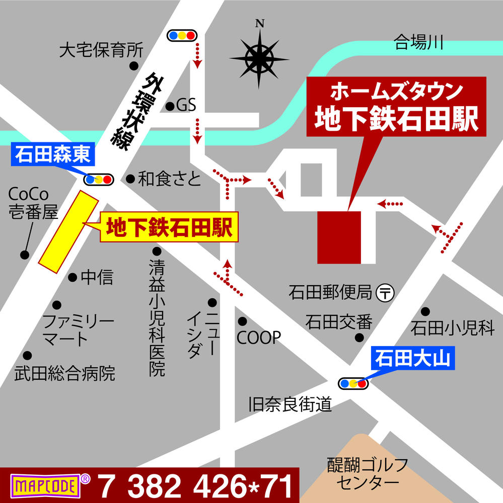 Local guide map. map