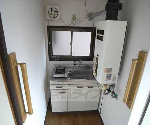 Kitchen. There is a window in the kitchen