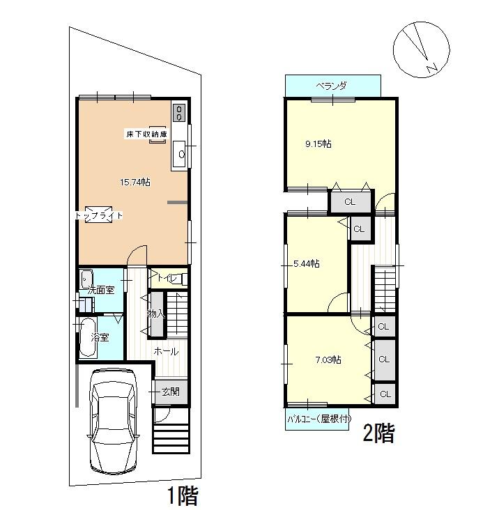 Floor plan. 20.8 million yen, 3LDK, Land area 82.06 sq m , Building area 93.58 sq m floor plan