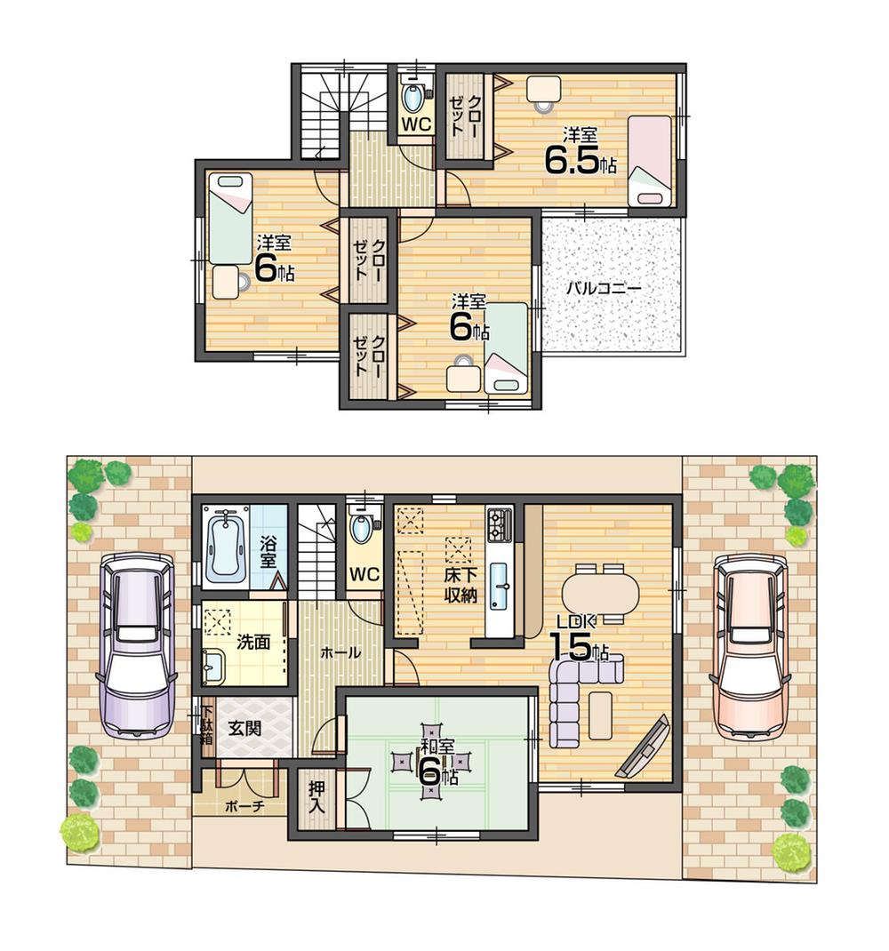 Floor plan. (No. 1 point), Price 29,800,000 yen, 4LDK, Land area 107.54 sq m , Building area 93.15 sq m