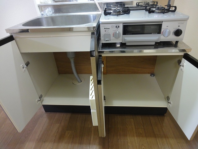 Kitchen. Storage under the kitchen plenty