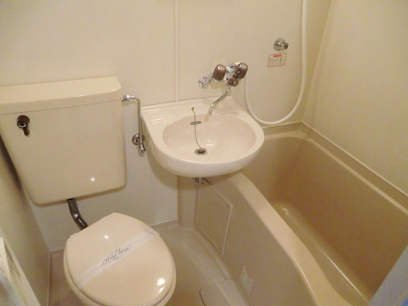 Bath. Water around cleaning being completed