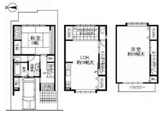 Floor plan. 34,800,000 yen, 2LDK, Land area 73.98 sq m , Building area 105.56 sq m