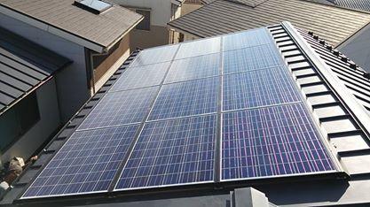 Power generation ・ Hot water equipment. It is a photovoltaic power generation system of 2.34kw. 