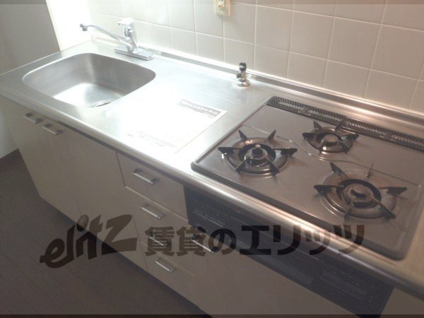 Kitchen. Also Hakadori cuisine in the 3-burner stove.