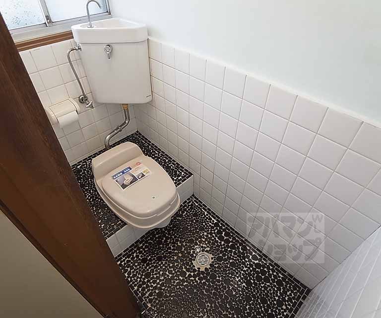 Toilet. It has a simple Western-style of