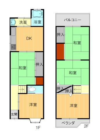 Floor plan. 15.8 million yen, 5DK, Land area 52.3 sq m , Building area 73.53 sq m