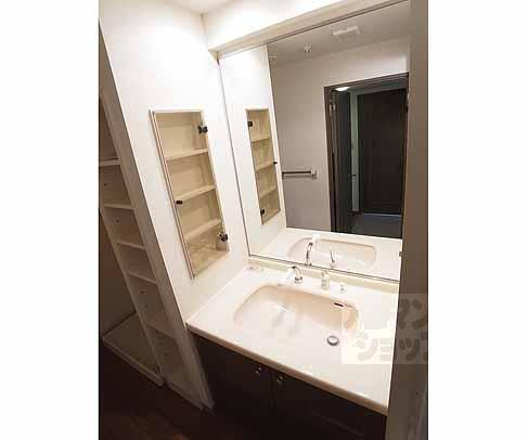 Washroom. Washbasin of spread