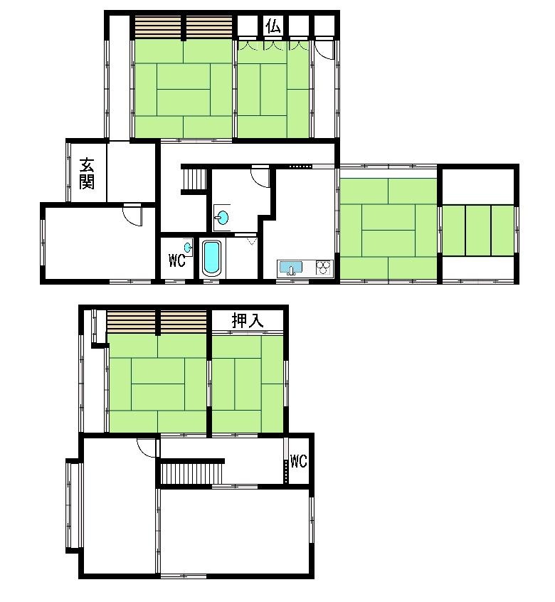 Floor plan. 100 million 19.6 million yen, 9DK, Land area 317.58 sq m , Building area 220.39 sq m