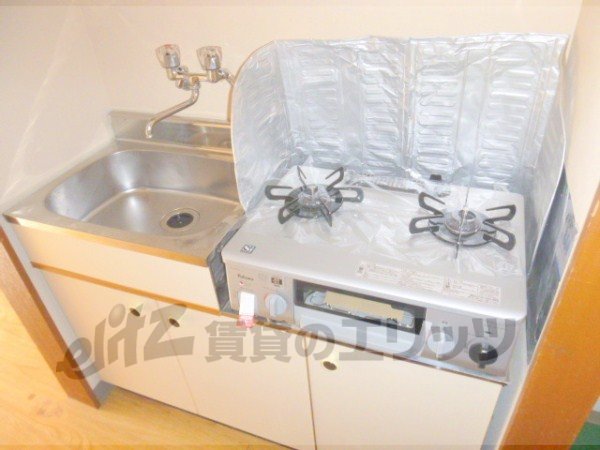 Kitchen. Two-burner stove, It is with a grill