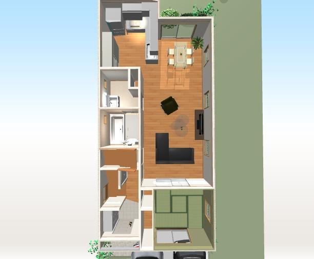 Building plan example (Perth ・ Introspection). The first floor of the plan