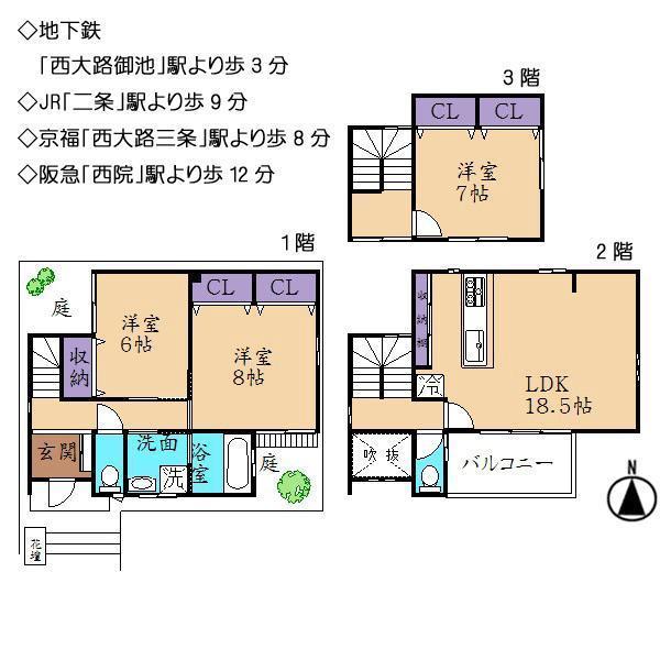 Floor plan. 47,800,000 yen, 3LDK, Land area 113.4 sq m , Building area 107.41 sq m