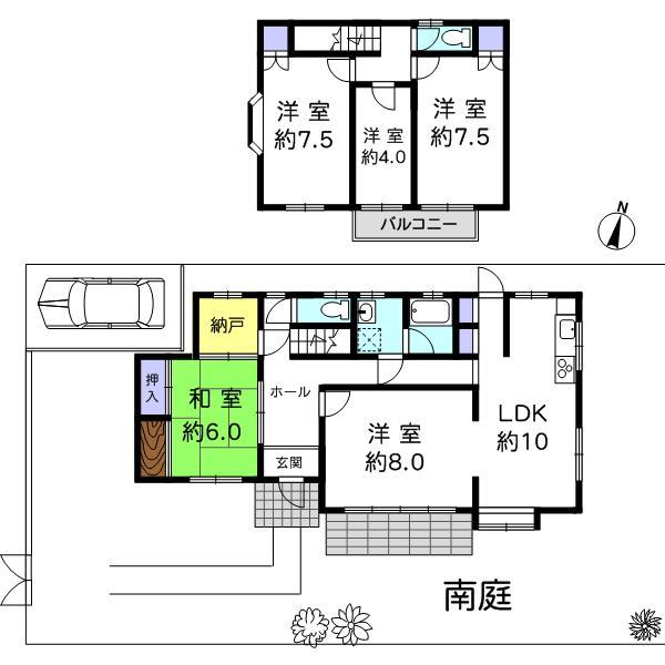 Floor plan. 26,800,000 yen, 5LDK, Land area 199.03 sq m , Building area 114.95 sq m