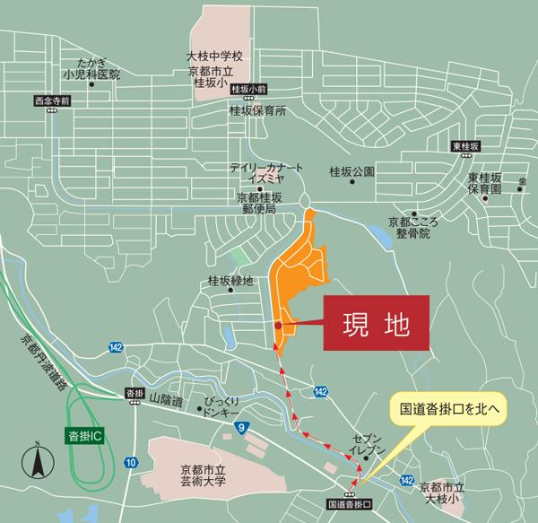 Local guide map.  ※ Near the guide map