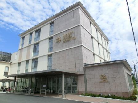 Hospital. Mihara to the hospital 1047m