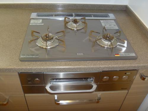 Kitchen. It is a photograph of a different type floor plan.