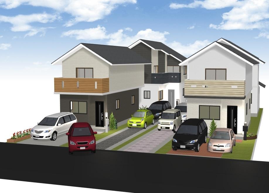 Building plan example (Perth ・ appearance). Streetscape complete image Perth