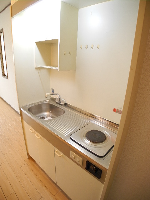 Kitchen. Also published in the website "Kyoto rental House Network"