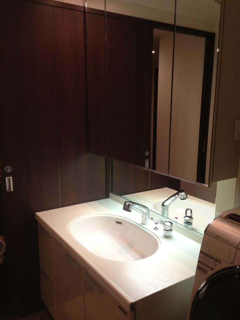 Wash basin, toilet. bathroom / December 2013 shooting