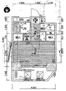 Floor plan. 1K, Price 10.2 million yen, Occupied area 19.05 sq m , Balcony area 5.5 sq m