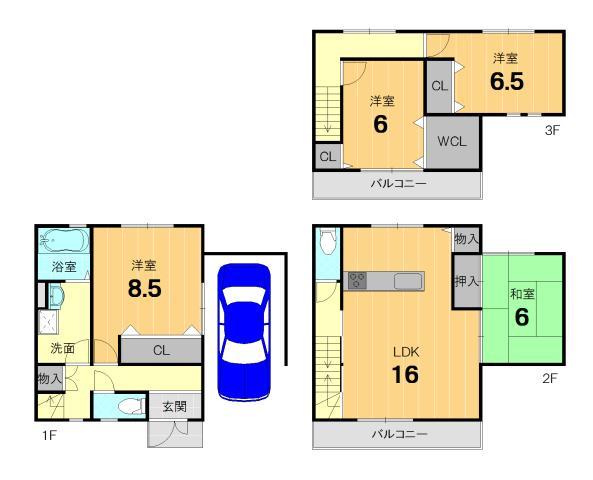Floor plan. 32,800,000 yen, 4LDK, Land area 79.67 sq m , Building area 112.14 sq m