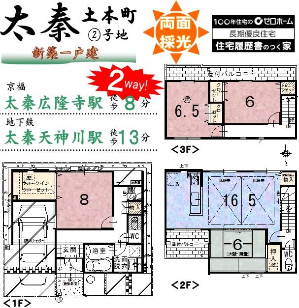 Floor plan. Local guide map