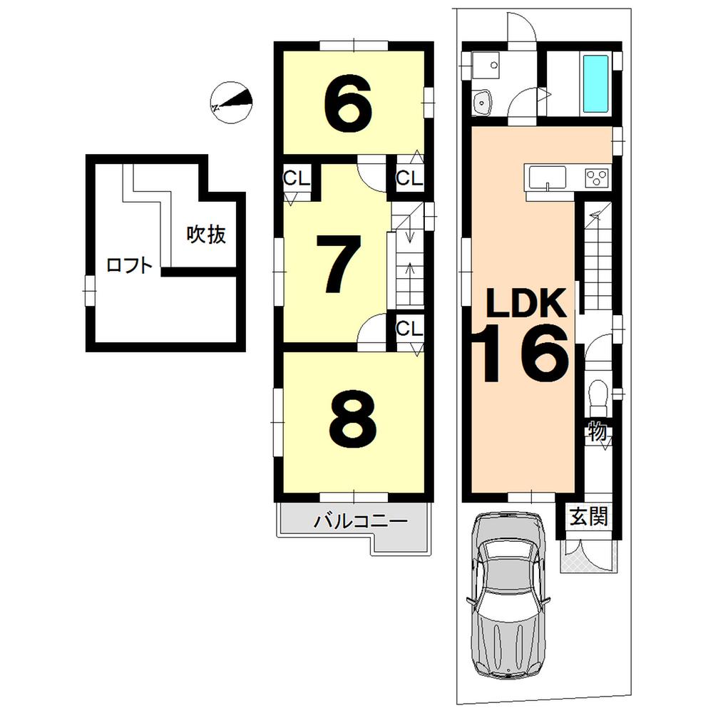 Floor plan. 29,980,000 yen, 3LDK, Land area 72.04 sq m , Building area 80.74 sq m